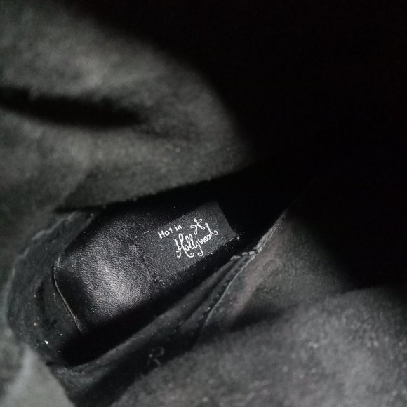 Hot In Hollywood Slouchy Boots Women Size 10 Black Convertible Suede - Picture 7 of 7